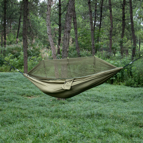CIRULLI Hamac avec filet anti-moustiquaire, 260 x 140 cm, charge maximale de 300 lb, ultra leger et robuste, hamac portable double n - Jardin CIRULLI Hamac avec filet anti-moustiquaire, 260 x 140 cm, charge maximale de 300 lb, ultra leger et robuste, hamac portable double n - Jardin
