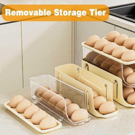 Distributeur Automatique Œufs 3 Niveaux – Stockage 17 Œufs, Roulement Auto, Design Compact Réfrigérateur