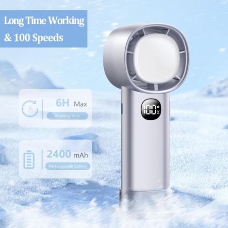 Mini ventilateur portable haute vitesse 100 vitesses haute vitesse pour l'extérieur rechargeable Mini ventilateur USB AC (A, taille unique