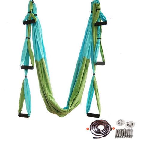 Test du hamac aérien de yoga : soie 5 m x 2, 8 m x 2, 8 m de Balançoire