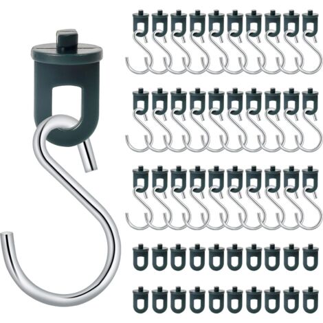 Lot de 50 clips de serre + 50 crochets de suspension pour plantes - Œillets - Clips pour serre (1/5)