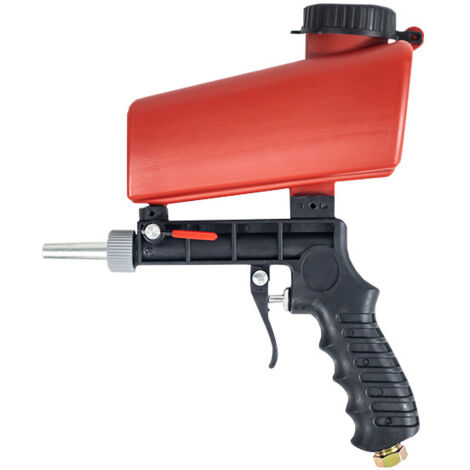 Pistolet Sableuse Pneumatique Portable Rouge - Sablage Professionnel Pour Rouille, Peinture Et Métal