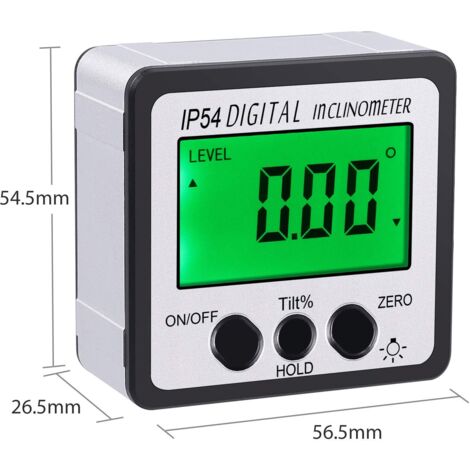 Niveau Digital Construction Inclinomètre Numérique AUTOUTLET - Rapporteur Niveau 4x90°, Base Magnétique, Rétroéclairage Vert Mesure Angle Précision 0.1 Niveau Digital Construction Inclinomètre Numérique AUTOUTLET - Rapporteur Niveau 4x90°, Base Magnétique, Rétroéclairage Vert Mesure Angle Précision 0.1
