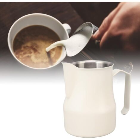 Pot Lait Art Latte Pichet à Mousser Lait 350ml Watchget Acier Inox Noir - Accessoire Latte Art Café