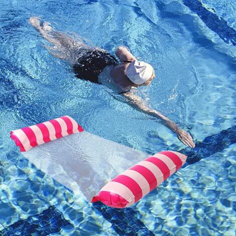 Lot De 2 Hamacs Gonflables 4-en-1 Pour Piscine – Flotteur, Chaise Longue, Selle Sport, Tapis De Plage, PVC