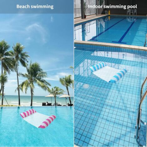 Flyme - Hamac de Piscine, Lot de 2 Flottantes Hamac Lit Flottant Chaise Longue Gonflable 4 -en-1 Flyme - Hamac de Piscine, Lot de 2 Flottantes Hamac Lit Flottant Chaise Longue Gonflable 4 -en-1