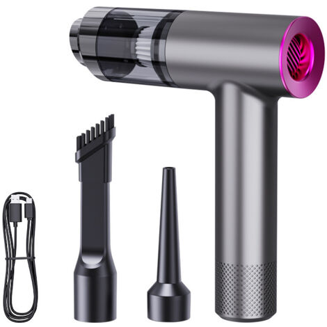 Aspirateur de voiture puissant, mini aspirateur portable à main 11 000 PA, aspirateur sans fil avec double filtration pour un nettoyage en profondeur de la voiture et de la maison (1/5)
