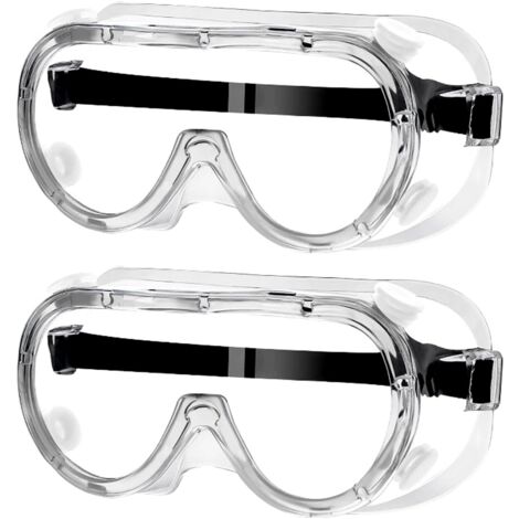 2 pièces lunette de protection travail Lunettes de protection, Surlunettes de Sécurité Anti-rayures Idéal pour Bricolage, Chimie, Travaux, Chantiers (1/5)