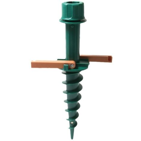 Support Parasol avec Pointe pour Plage Ancre De Parasol Résistante Plastique Fixation Sécurisée Et Facile à Installer pour Tentes De Jardin Verte (1/5)