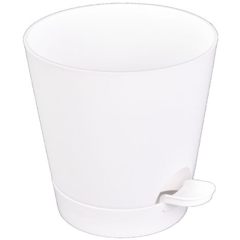 Pots de Fleurs avec Trous de Drainage et soucoupes, en Plastique, Pot de Plantation pour Plantes d'intérieur et d'extérieur，Blanc (1/5)