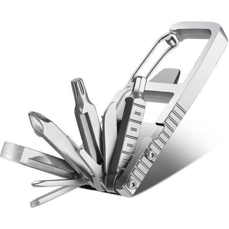 Couteau Multitool 12-en-1 – Pliant, Acier Inox, étui Noir, Pour Outdoor