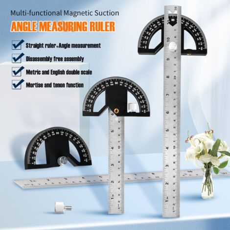 Rapporteur D'angle TOOLSGO En Acier Inox – Règle Ajustable 0–180° Pour Charpentiers Et Bricoleurs Rapporteur D'angle TOOLSGO En Acier Inox – Règle Ajustable 0–180° Pour Charpentiers Et Bricoleurs