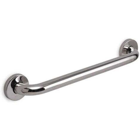 BARRE D'APPUI EN ACIER CHROMÉ BROSSÉ DE 45 CM POUR PERSONNES HANDICAPÉES (1/3)