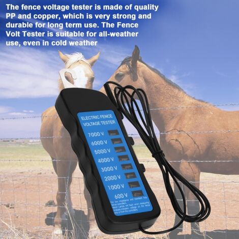 Testeur de Clôture Electrique Portable, Testeur de Tension de Clôture