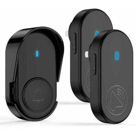 Sonnette Sans Fil Exterieur, 300M De Porte Étanche Electronique Kit De