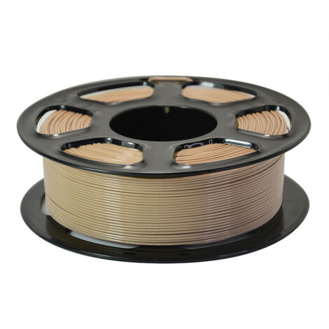 PETG Wood filament - 1,75 mm - filament pla pour imprimante 3D - structure en bois - contient 15% de fibres de bois - bobine de 1,1 kg - précision dimensionnelle (1/5)