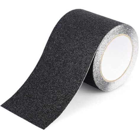 Ruban antidérapant, ruban antidérapant noir 10 cm x 5 m pour escaliers, marches, ruban antidérapant solide (1/5)