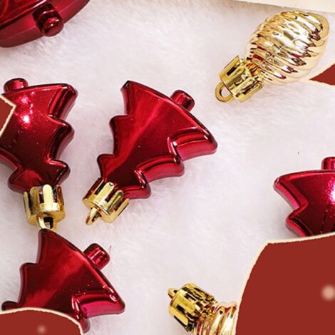 Lot De 42 Boules De Noël Délicates En Plastique Incassable Pour Sapin De Noël, Nouvel An, Vacances, Fête De Mariage (vert + Doré