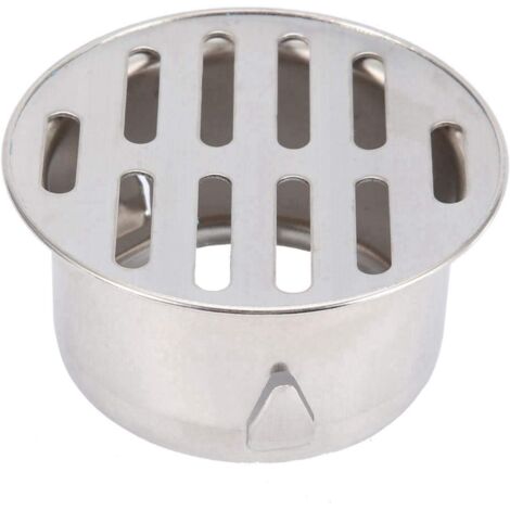 Drain de Sol en Acier Inoxydable, Siphon Amovible 75 Bouche Plate avec Anti-Blocage, Évacuation Rapide pour Extérieur Balcon, Jardin, Toit, Tuyau d'échappement, Siphon de Sol Rond en Acier Inoxydable (1/5)