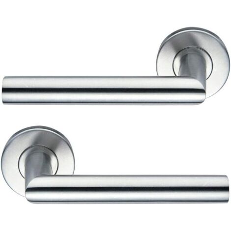 666452 Paire de poignées de Porte sur Rosace INOX Tempo Disco, carré de (1/3)