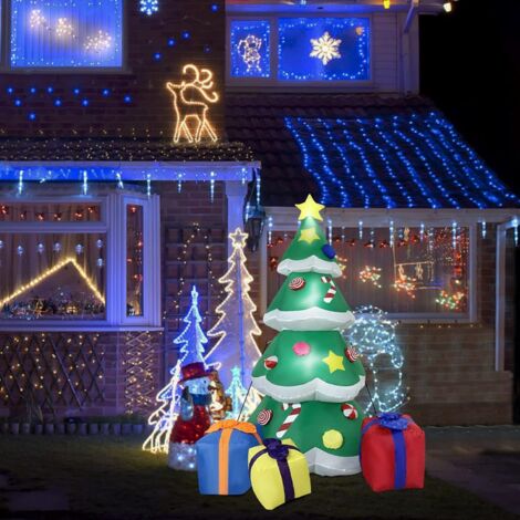 Décoration De Noël Gonflable Lumineuse 4 Pieds - BZB Goods - Pour Cour Et Jardin