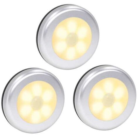 Éclairage à détecteur de mouvement Veilleuse à LED à piles Éclairage de marche Éclairage de placard d'escalier Éclairage sous (lumière chaude) (1/4)
