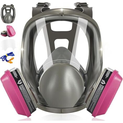 Respirateur facial complet réutilisable, Protection Respirateur Contre Gaz Vapeurs Masque Anti Poussiere pour Ponçage Polissage Soudure Graffiti (1/5)
