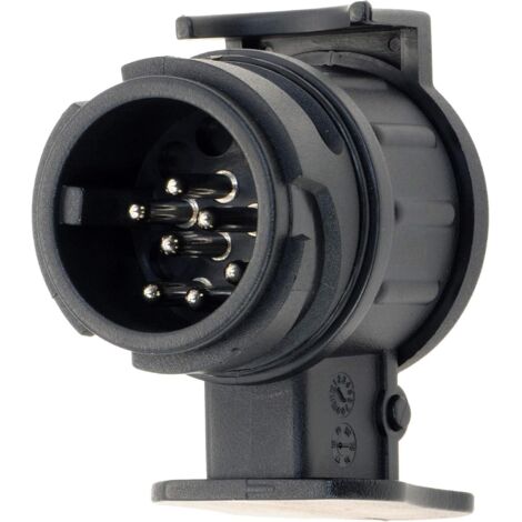 Adaptateur de remorque de 13 Broches vers 7 Broches - Noir - pour Voiture, remorque, attelage, Caravane (1/5)