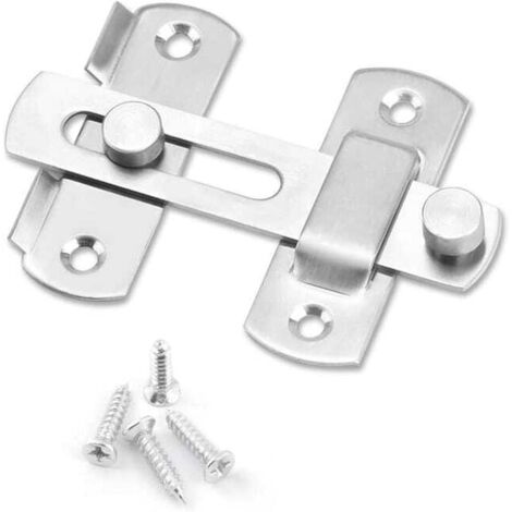 Serrures de Porte,Serrures de Porte,Cadenas,Serrures à Moraillon,Moraillons de Porte,Portes Avec Boulons de Verrouillage à Vis Coulissante,2pcs (L) (1/5)