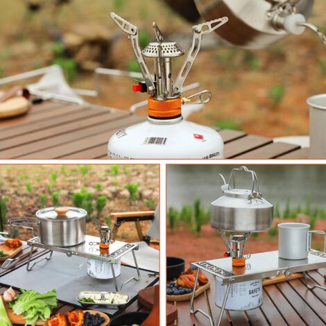Ensemble de Cuisine de Camping en Aluminium Portable pour Extérieur, Poêle de Cuisson, Randonnée, Barbecue, Pique-Nique