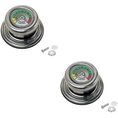 Lot De 2 Poignées De Couvercle AMC Avec Thermomètre - Universelles Pour Casseroles Et Poêles