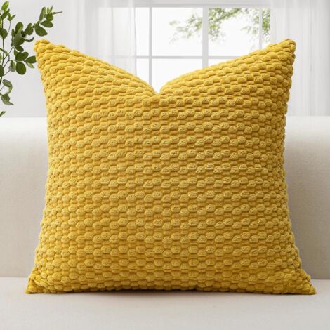 Housse De Coussin Décorative 80x80 Cm Coton Bio Motif Enfant - Fermeture Éclair - Pour Bébé Et Enfant