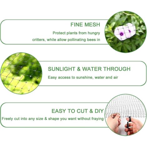Filet en treillis pour plantes de jardin, Support de plante en Polyester robuste