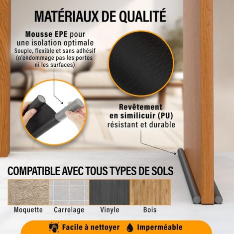 100cm Marron Brosse Bas De Porte,Joint Brosse Isolation Phonique Porte Boudin De Porte Joint Brosse Porte Auto Adhesif 97597281