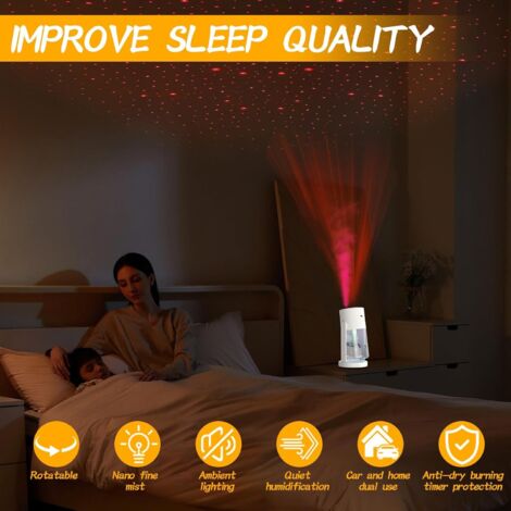Humidificateur USB, projecteur de ciel étoilé, diffuseur d'arômes Humidificateur USB, projecteur de ciel étoilé, diffuseur d'arômes