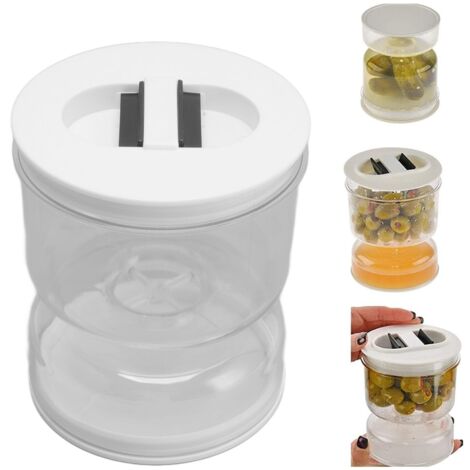 Pot à Cornichons Hermétique En Pyrex Blanc - 16cm - Occasion