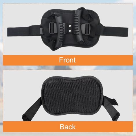Front and back construction of motorcycle passenger grab handle belt