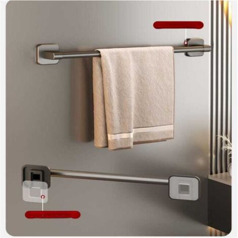 Porte-serviettes Sans Perçage Pour Salle De Bain – 2 Barres à Ventouse Pour Une Installation Facile Et Pratique - 8