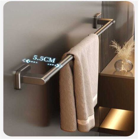 Porte-serviettes Sans Perçage Pour Salle De Bain – 2 Barres à Ventouse Pour Une Installation Facile Et Pratique - 7