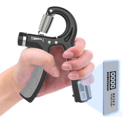 Hand Grip Musculation Réglable 5-60kg – Pince Poignée Avec Compteur Digital 2 Modes Pour Avant-Bras, Doigts & Renforcement Poignet Hand Grip Antidérapant Fitness