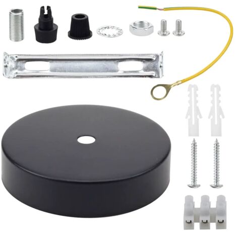 Kit de canopée de lustre – 4,7 pouces, noir, pour suspensions et lustres