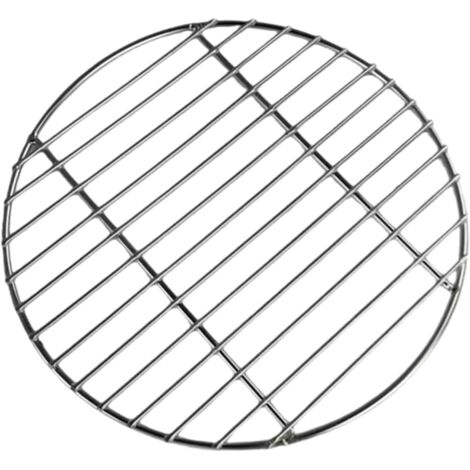 Tapis de gril rond en maille acier inoxydable – Grille barbecue pour cuisson extérieure – Résistant à l'usure – 32cm de diamètre