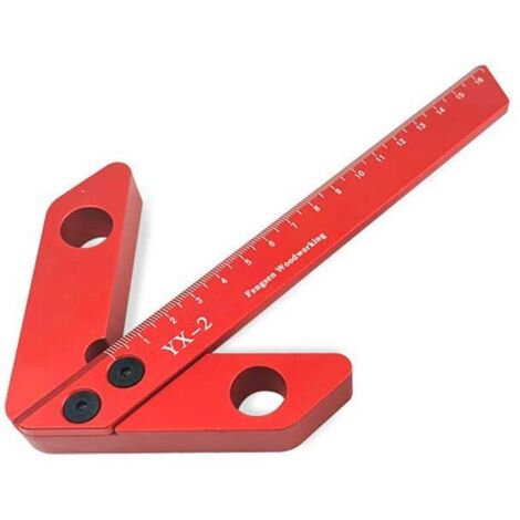 Outil de mesure pour le travail du bois, outil de mesure du bois rouge à angle droit 45/90 degrés