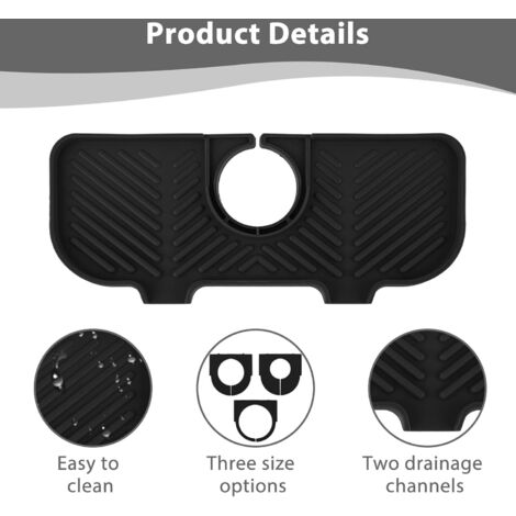 Tapis De Protection En Silicone Pour évier - 60 Cm, Double Face, Anti- éclaboussures - Gris Protection Robinet Cuisine 60cm Tapis De Protection En Silicone Pour évier - 60 Cm, Double Face, Anti- éclaboussures - Gris Protection Robinet Cuisine 60cm