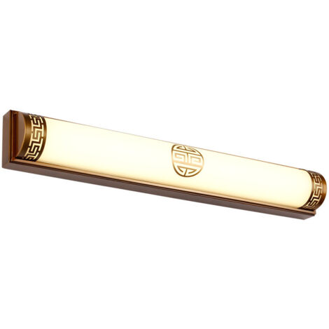 Lampe murale avant miroir 48cm, lampe murale rétro LED, 20W, corps de lampe doré, lumière blanche chaude