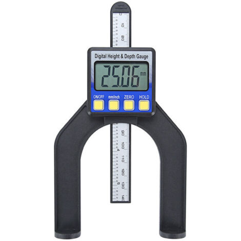 Jauge de Profondeur électronique numérique, Mini-jauge de Hauteur, jauge de Profondeur, 0 à 80 mm, écran d'affichage numérique à Grande échelle, règle à Double Usage Hauteur/Profondeur,une pièce,Fonep