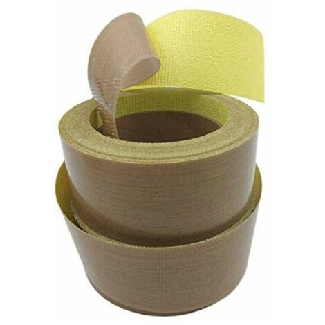Ruban adhésif haute température, 35 mm x 10 m, ruban adhésif en téflon résistant à la chaleur -70 ℃-260 ℃ pour sceller sous vide à impulsion manuelle (lot de 1)