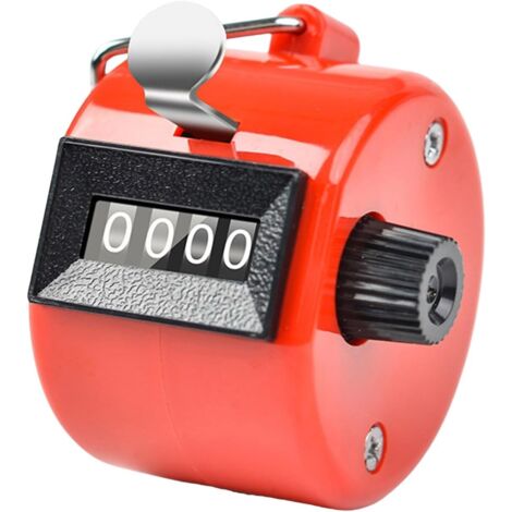 Compteur Manuel Numérique Max.9999 – Compteur à Main En Métal, Compact, Pour Comptage D'objets, Enfants, Bureau, Imprimerie