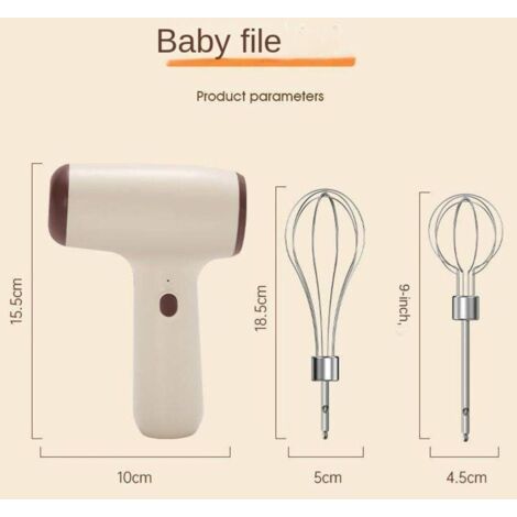 Batteur Électrique Sans Fil Portable - Fouet USB Rechargeable Pour Cuisine Maison (Noir)
