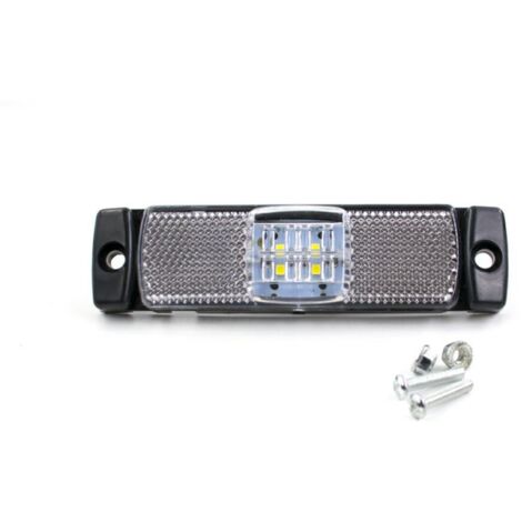 LED Feu de Gabarit Étanche Feu Latéral de Camion avec Vis et Écrous Feux de Gabarit LED Lumières LED Extérieures de Voiture pour Remorque, Blanc